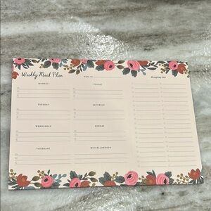 Rifle Paper Floral Weekly Meal Planner